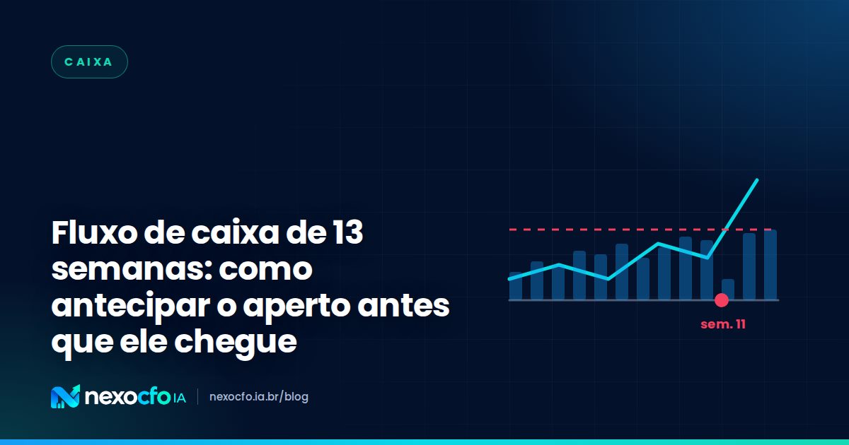Capa do artigo sobre fluxo de caixa de 13 semanas